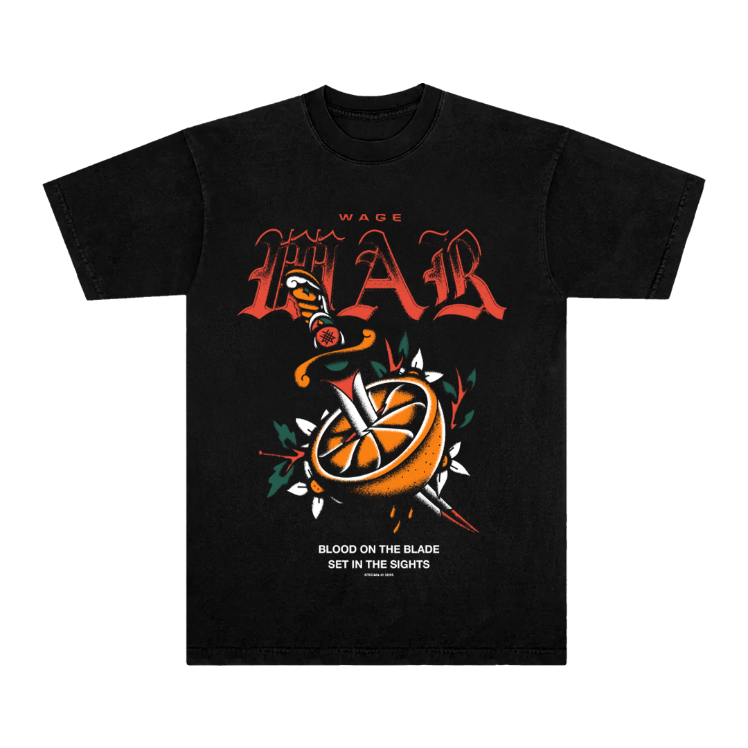 Blood Orange Tee (Solid Black)