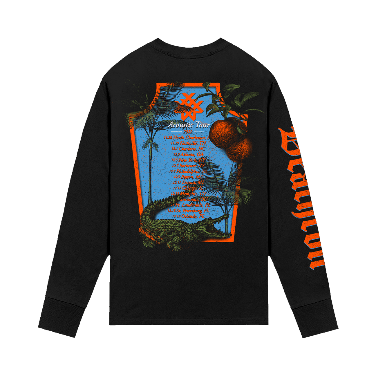 Death Roll Tour Long Sleeve Tee (Black)