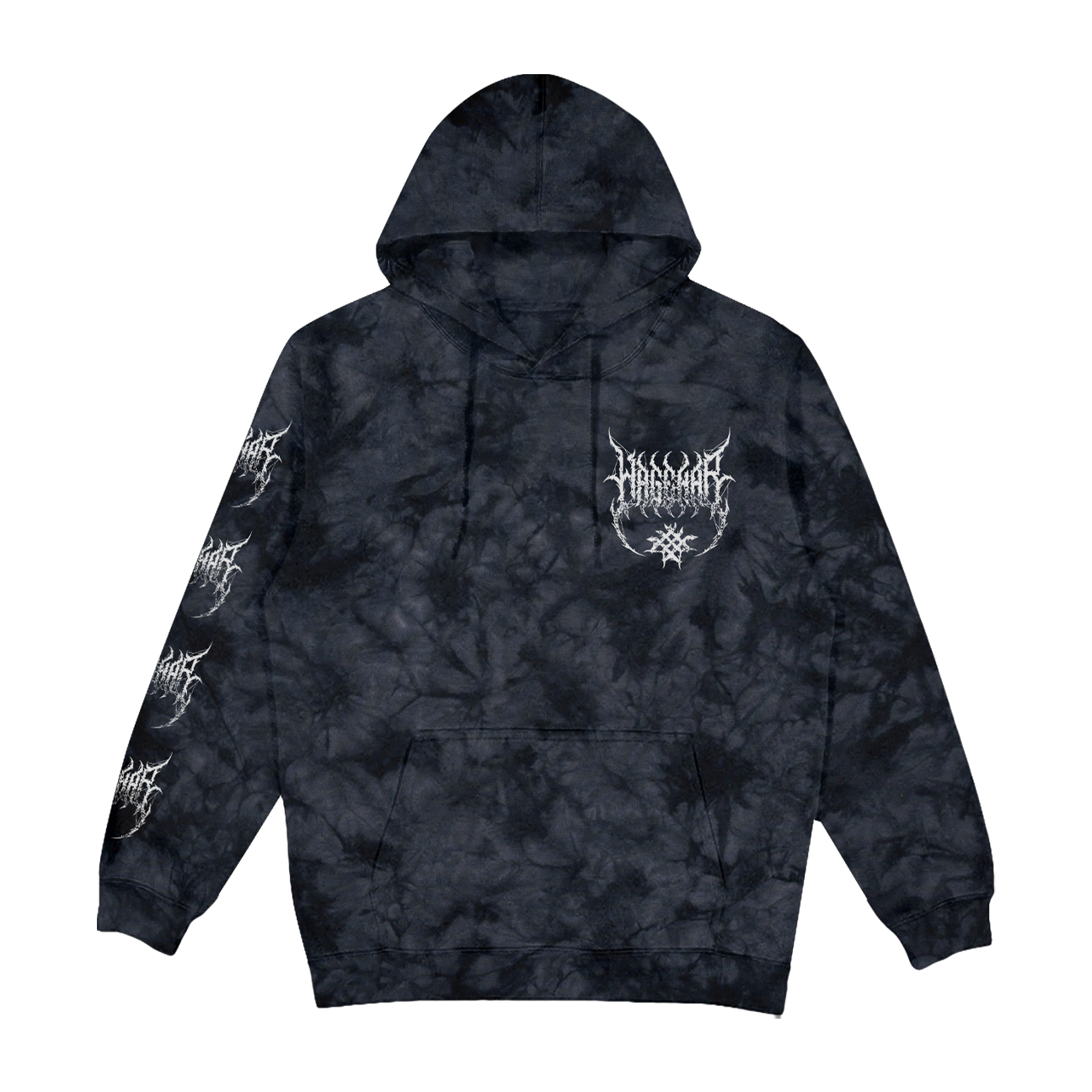 Heavy Metal Tie Dye Hoodie (Crystal Black)