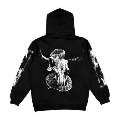 Bull Skull Hoodie (Black)