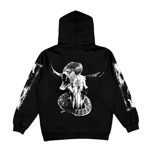 Bull Skull Hoodie (Black)