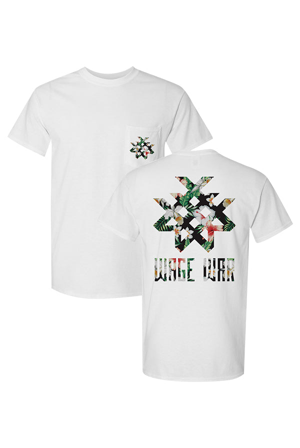 Floral Logo Pocket Tee (White)