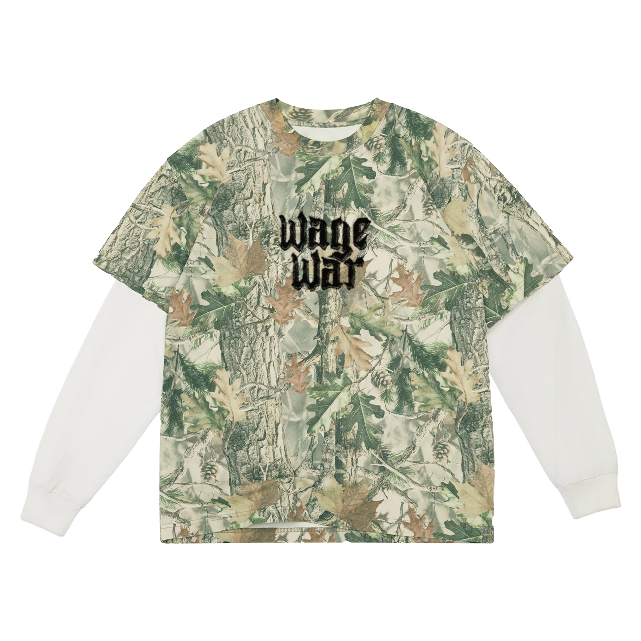 Overpower Long Sleeve (Camo/White Sleeves)