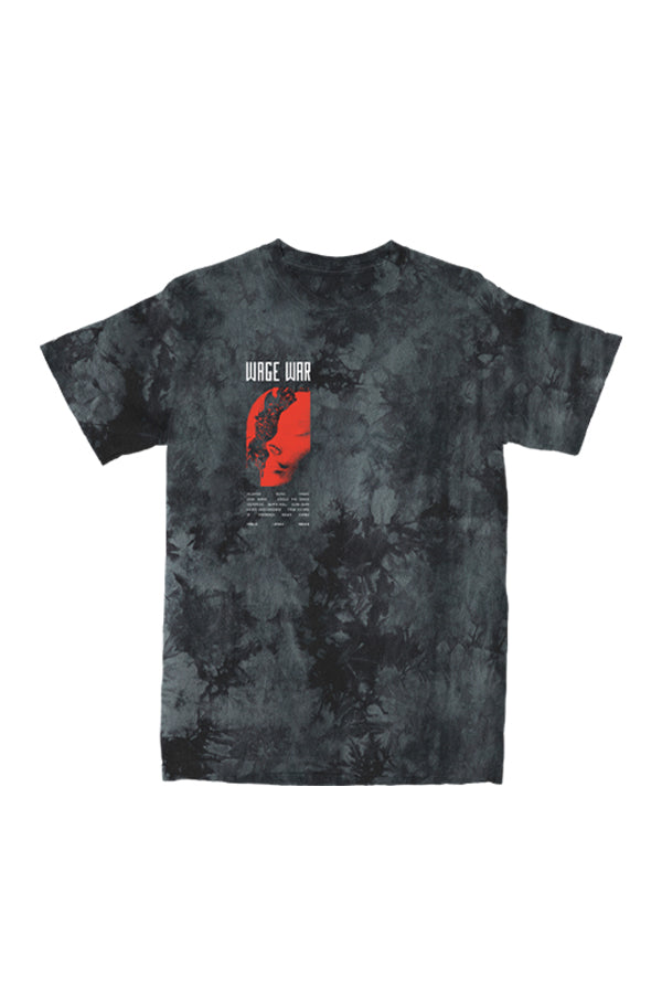 Tracklists Tie Dye Tee (Crystal Black)